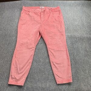 Old Navy Rockstar Corduroy Pants Women 28 Plus Antique Coral Skinny Preppy Fairy